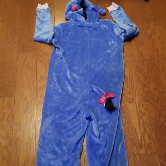 Disney Eeyore Blue Fleece Sleepwear Sz Medium 12.12 - Picture 7 of 13